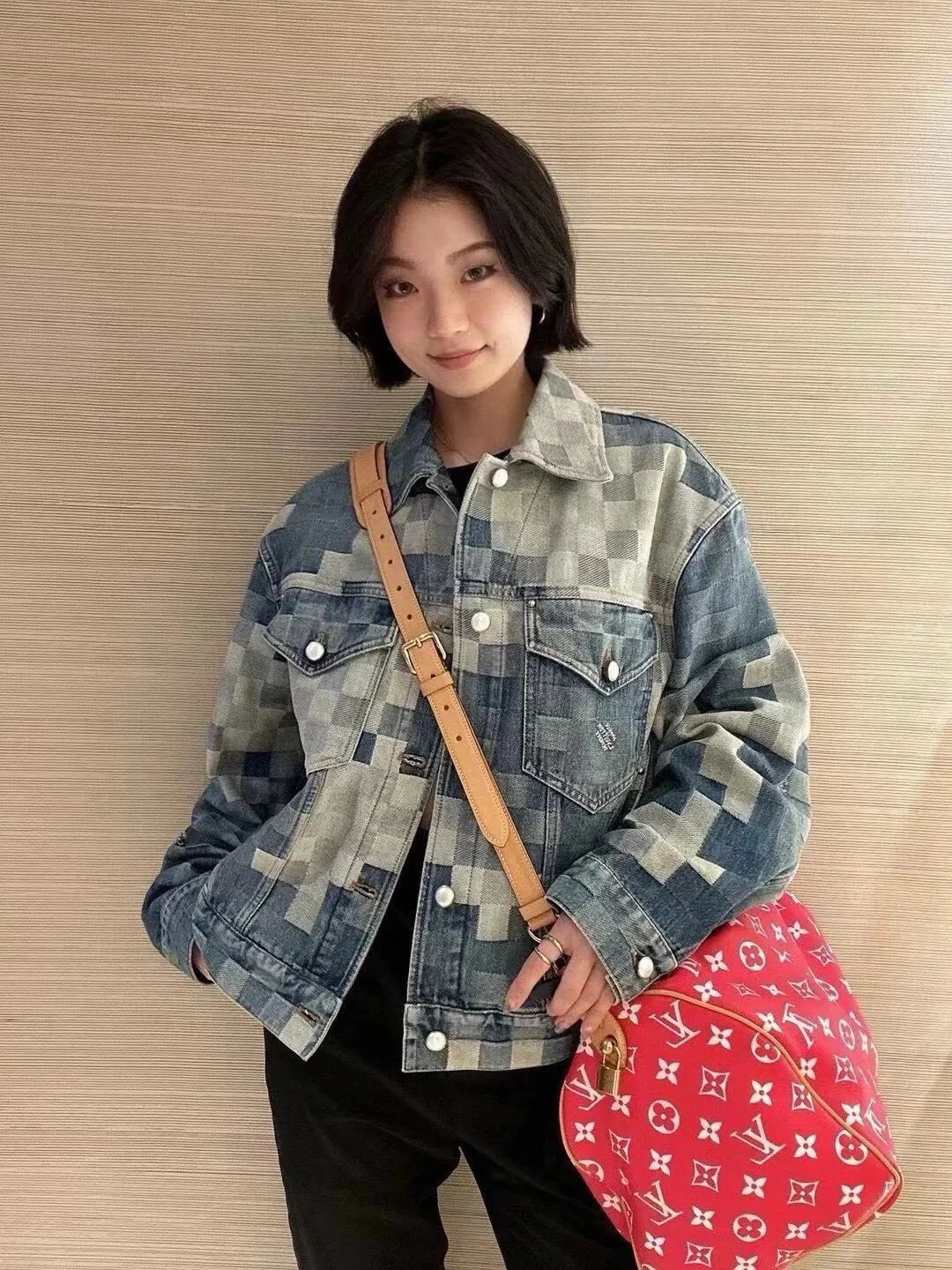 Louis Vuitton/Louis Vuitton mosaic denim jacket